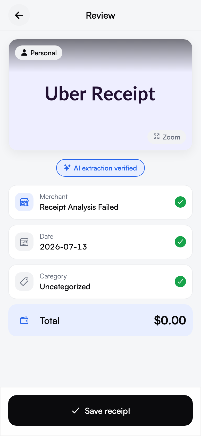 Proofly app screenshot